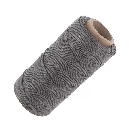 Bobina de hilo de lino encerado 0.7 mm Gris n°3 x100g