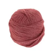 Lana de algodón Mako y hilos metalizados - Terracotta - Terracotta x100gr