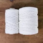 Bobina de cordón de algodón para macrame - Crudo x100m
