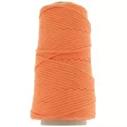 Bobina de cordón de algodón para macramé Suprême Cotton 3XL lana peinada- Naranja x75m