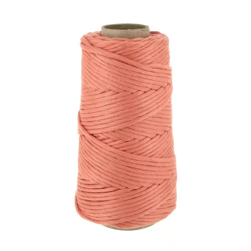 Bobina de cordón de algodón para macramé Suprême Cotton 3XL lana peinada - Saumon x75m