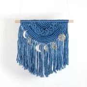 Bobina de cordón de algodón para macramé Suprême Cotton 3XL lana peinada - Azul x75m