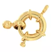 Cierre para pulsera o collar 13 mm - Dorado con oro fino x1