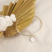 Dije ovalado estampado perlas de resina epoxi 14x9 mm - Dorado - Verde x1