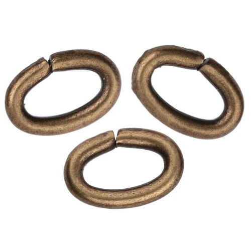 Anillas ovaladas abiertas 6x4x1 mm - bronce x50