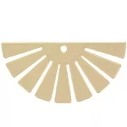 Colgante abanico - medio sol 12x25 mm - Dorado x1