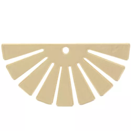 Colgante abanico - medio sol 12x25 mm - Dorado x1