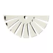 Colgante abanico - medio sol 12x25 mm - Plateado x1