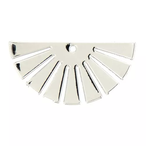 Colgante abanico - medio sol 12x25 mm - Plateado x1