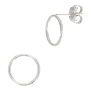 Pendientes circulo calado 10mm de Plata 925 x2|raw }}