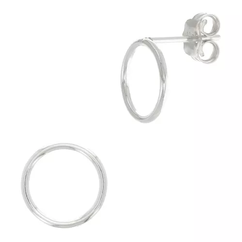 Pendientes circulo calado 10mm de Plata 925 x2