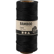 Bobina de 65 metros de hilo de bambú 1 mm - Negro