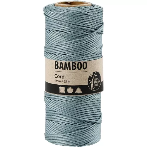 Bobina de 65 metros de hilo de bambú 1 mm - Azul ciel