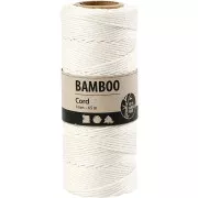 Bobina de 65 metros de hilo de bambú 1 mm - Blanco