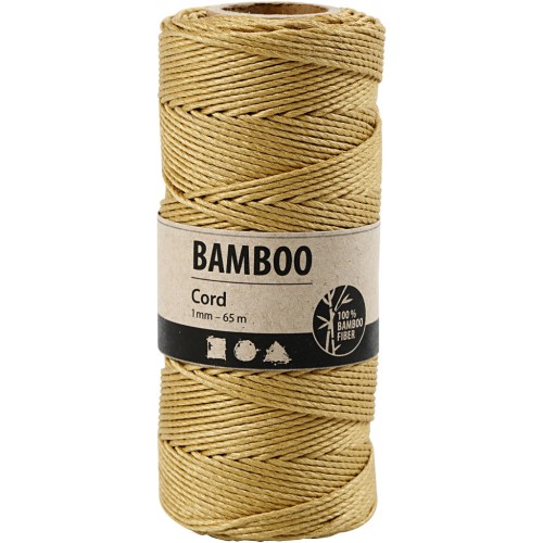Bobina de 65 metros de hilo de bambú 1 mm - Dorado
