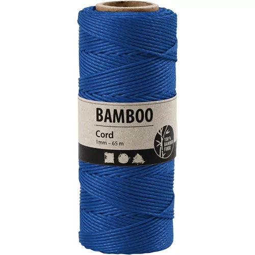 Bobina de 65 metros de hilo de bambú 1 mm - Azul dur