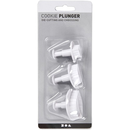 3 sacabocados cuenta pasante para arcilla polimérica - Hojas 34-44-49 mm