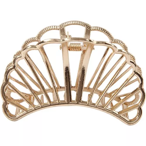 Accesorios para el pelo 52x80 mm - forme concha - Dorado x1