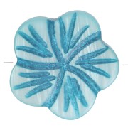 Flores de Nácar 15 mm Turquesa x4