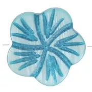 Flores de Nácar 15 mm Turquesa x4