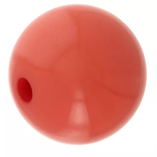 Cuenta de resina Opaco 10 mm - Rojo coral x1