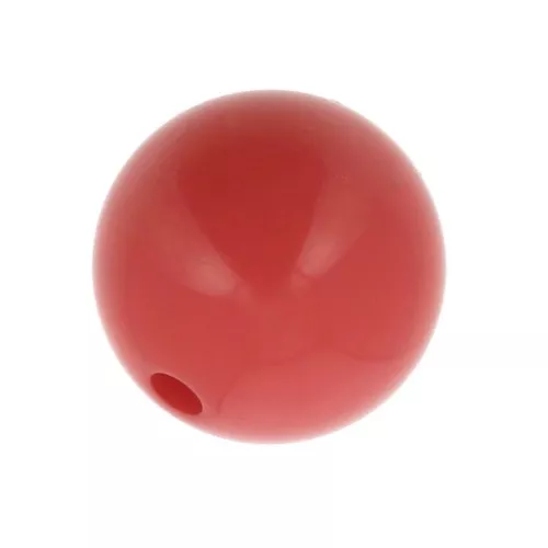 Cuenta de resina Opaco 14 mm - Rojo coral x1