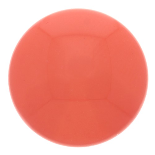 Cabujón de resina opaco 12 mm - Rojo coral x1