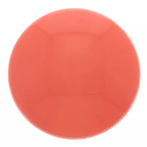 Cabujón de resina opaco 12 mm - Rojo coral x1
