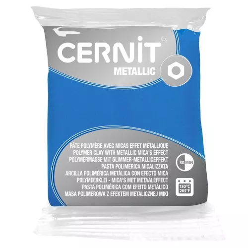 Pasta arcilla polimérica Cernit Metallic Azul 56gr (n°200)