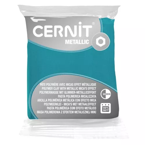 Pasta arcilla polimérica Cernit Metallic Turquesa 56gr (n°676)