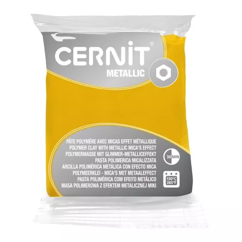 Pasta arcilla polimérica Cernit Metallic Amarillo 56gr (n°700)