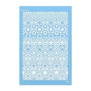 Silk Screen Moiko para arcilla polimérica 74x105 mm - Puzzle de flores 13.23