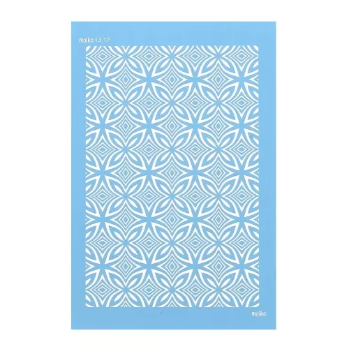 Silk Screen Moiko para arcilla polimérica 74x105 mm - Pequeño caleidoscopio 13.17