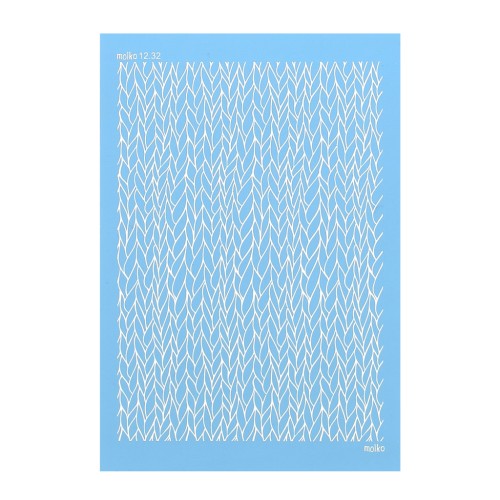 Silk Screen Moiko para arcilla polimérica 74x105 mm - Estampado Trenzado 12.32