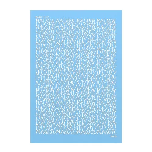 Silk Screen Moiko para arcilla polimérica 74x105 mm - Estampado Trenzado 12.32