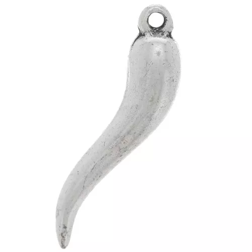 Dije pimiento 27 mm plateado antiguo x1