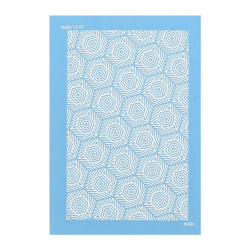 Silk Screen Moiko para arcilla polimérica 74x105 mm - Tortuga Aborigene 12.47