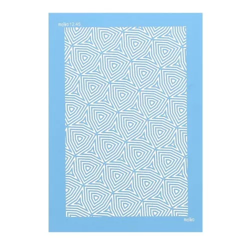 Silk Screen Moiko para arcilla polimérica 74x105 mm - Triangulo Aborigene 12.45