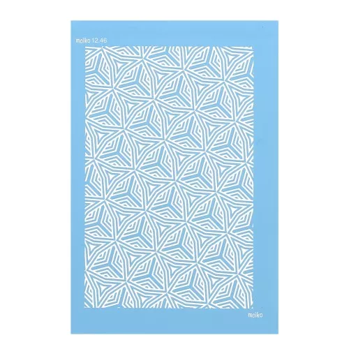 Silk Screen Moiko para arcilla polimérica 74x105 mm - Triangulo complejo 12.46