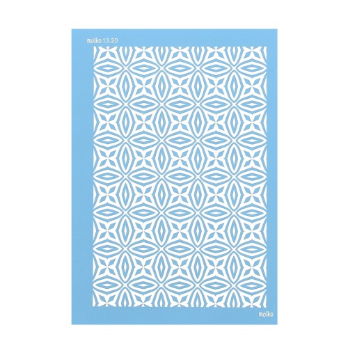 Silk Screen Moiko para arcilla polimérica 74x105 mm - Caleidoscopio 13.20