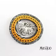 Silk Screen Moiko para arcilla polimérica 74x105 mm - Cemento 12.53