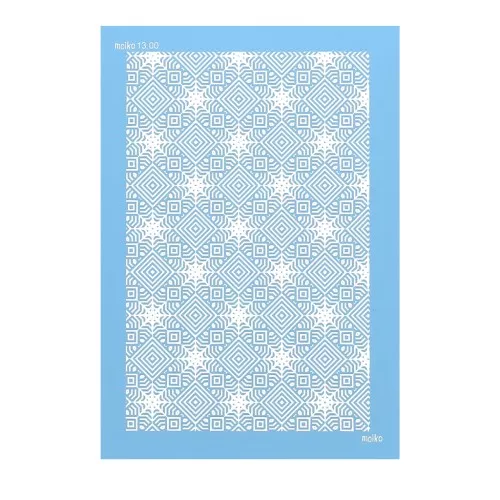 Silk Screen Moiko para arcilla polimérica 74x105 mm - Estampado Rombos 13.00