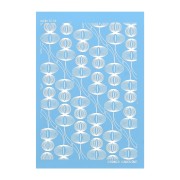 Silk Screen Moiko para arcilla polimérica 74x105 mm Faroles Design Caroline Cornic