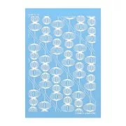 Silk Screen Moiko para arcilla polimérica 74x105 mm Faroles Design Caroline Cornic