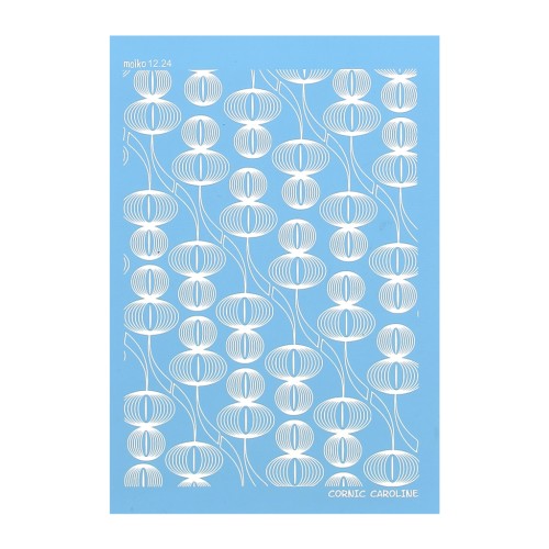 Silk Screen Moiko para arcilla polimérica 74x105 mm Faroles Design Caroline Cornic