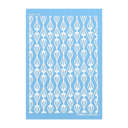 Silk Screen Moiko para arcilla polimérica 74x105 mm - Concha Cornic Car