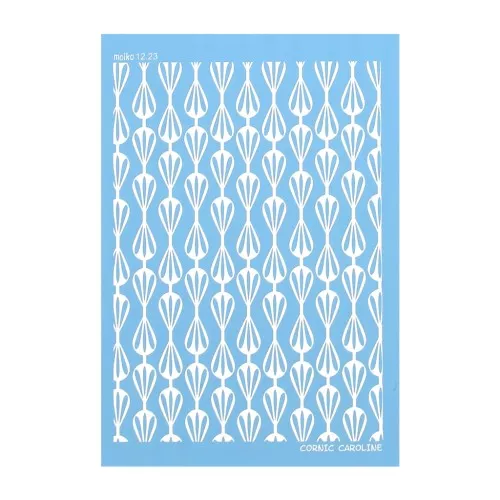 Silk Screen Moiko para arcilla polimérica 74x105 mm - Concha Cornic Car