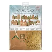 Calendario de adviento para hacer DIY - Village Kraft - Metalizado x1