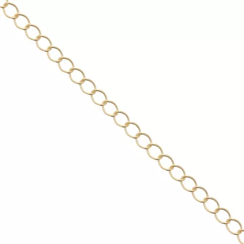 Cadena 4 mm Dorado con oro fino x1m