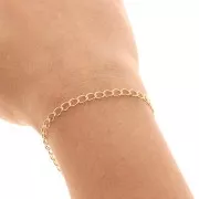 Cadena 4 mm Dorado con oro fino x1m